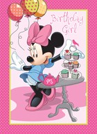 minnie mouse deelt cupcakes uit